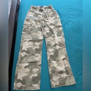Adjustable Rise Poplin Baggy Cargo Pants